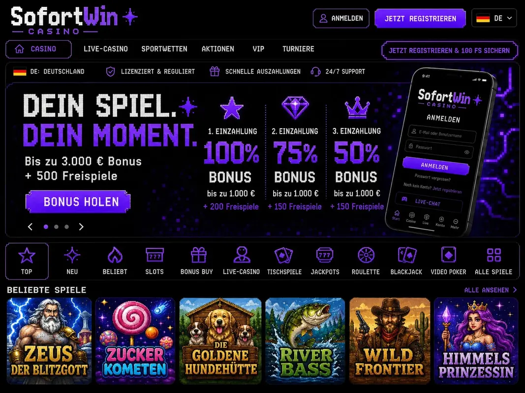 SofortWin Login